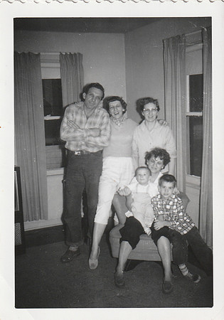 Anna K Sabo and siblings-Bud Keves-Dorothy Keves Olear with boys 1960s
