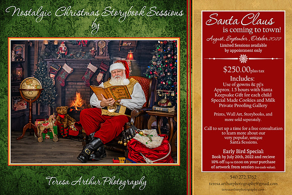 storybook santa photo session 2022 northern virginia by teresa arthur photography