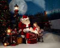 Bella & Theo with Santa