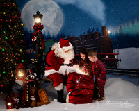 Harper and Will with Santa