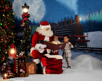 Bryson & Aria with Santa