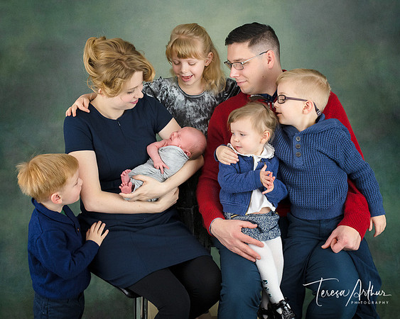 NEWBORN FAMILY PORTRAIT SESSIONS BY TERESA ARTHUR PHOTOGRAPHY IN NORTHERN VIRGINIA AREA