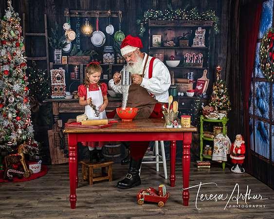 SANTA MAKING COOKIES SESSION BY TERESA ARTHUR PHOTOGRAPHY