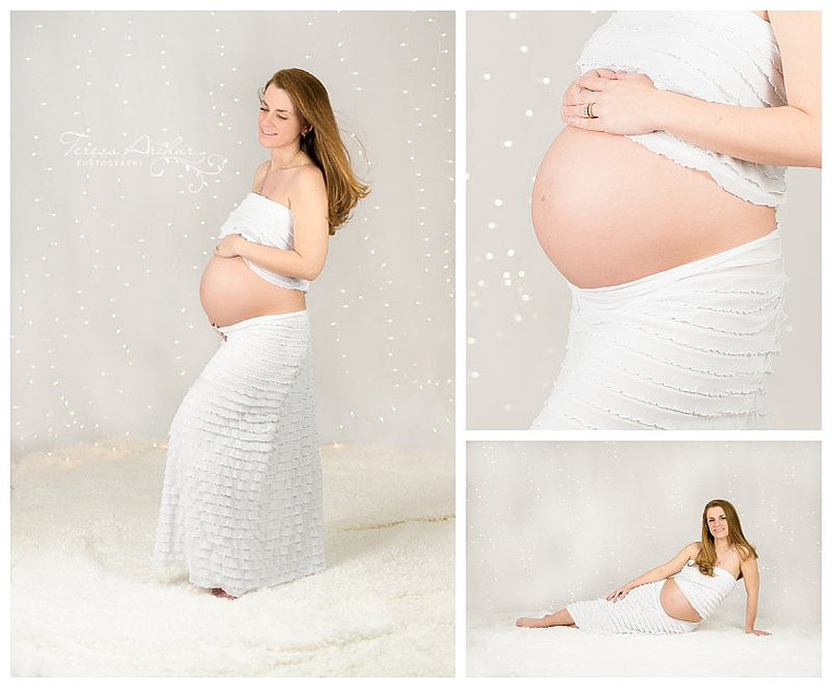 glamorous maternity session in studio