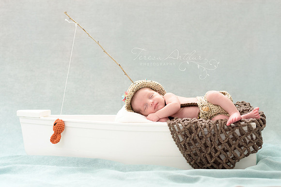 NEWBORN BOY FISHERMAN