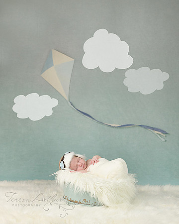 Newborn with kite