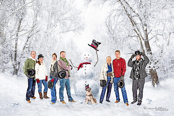 Warrenton VA Family Photographer-Christmas Snowman Portrait by Teresa Arthur