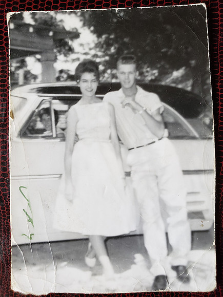 Minnie F Raynor and unknown male 1950s