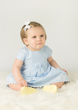 one year portrait little girl
