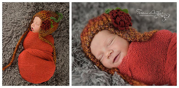 halloween newborn portrait by teresa arthur photography in nova