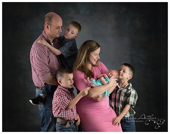 family and newborn portrait