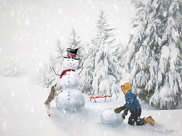Northern Virginia Family Photographer Snow Portraits by Teresa Arthur