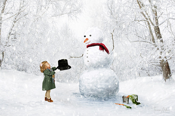 Winter Snowman Portraits - Northern Virginia by Teresa Arthur Photography