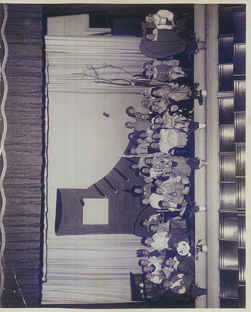 Minnie F Raynor-Elementary School Play-second row middle-1940s