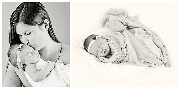 black and white newborn portraits by teresa arthur photography