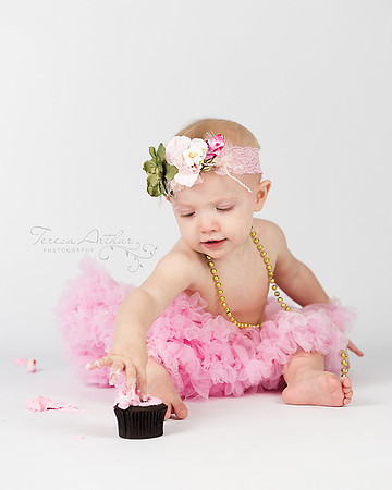 cupcake smash one year session