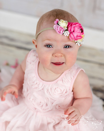 9 month portrait of baby girl by Teresa Arthur Photography