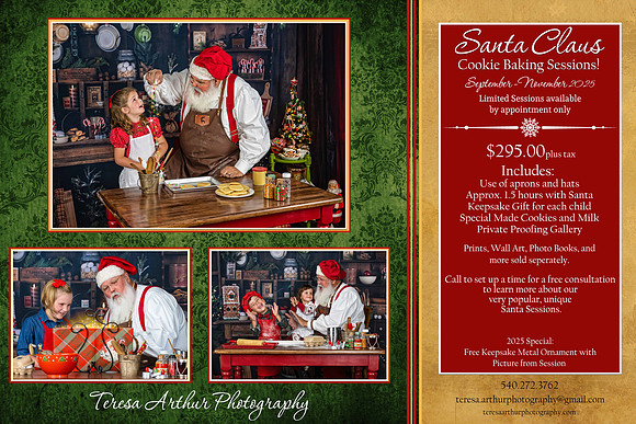 2025 Santa Sessions-BAKING WITH SANTA-Teresa Arthur Photography in Warrenton Virginia