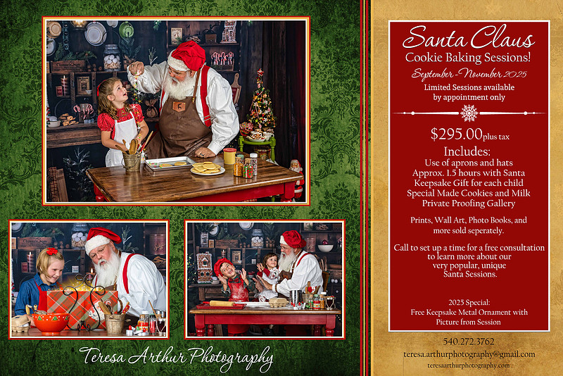 2025 Santa Sessions-BAKING WITH SANTA-Teresa Arthur Photography in Warrenton Virginia