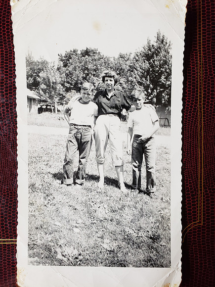 1940s-Anna K Compton and unknown boys