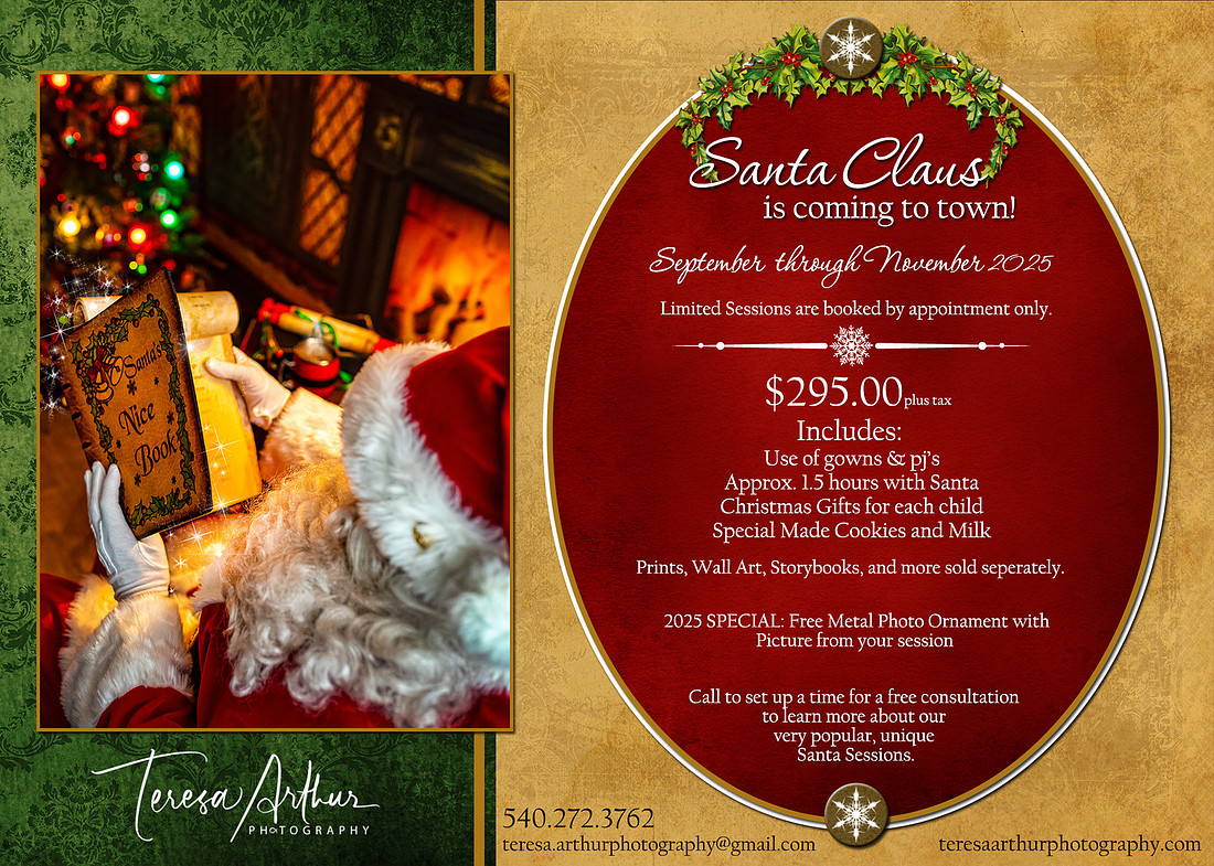 2025-Santa Storybook Santa Experience with Teresa Arthur Photography in Warrenton Virginia