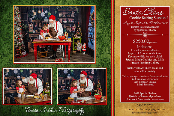 BAKING WITH SANTA 2022 by TERESA ARTHUR PHOTOGRAPHY and SANTA PARKER of FRONT ROYAL VA-WEB