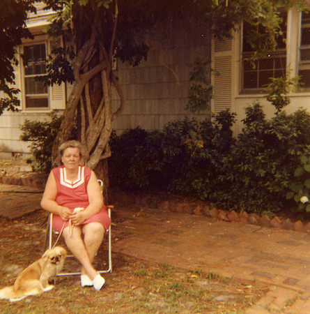 Grandma Lillian Raynor and dog Libby