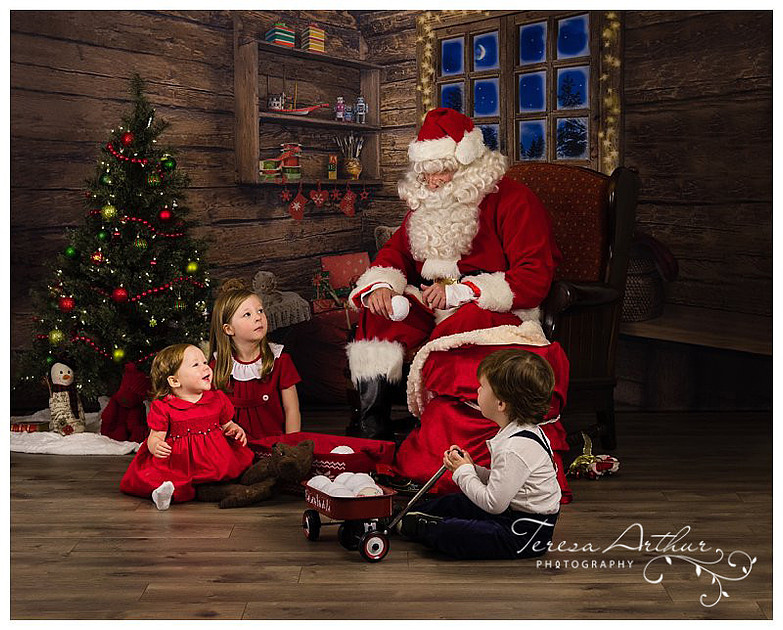 kids and santa claus