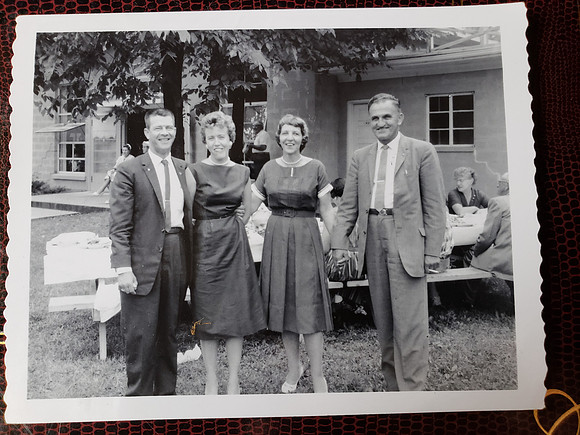 1957-Anna K Compton Sabo and William H Sabo and Friends travelling to NYC