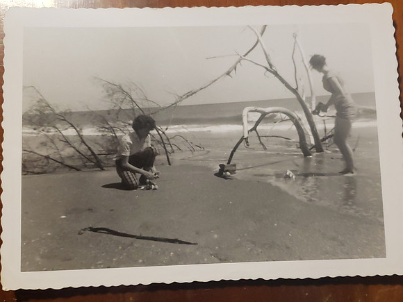 Minnie F Compton at Beach early 60s